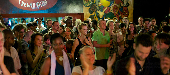 African music at Alliance Francaise in Dar es Salaam, Tanzania, featuring Maryse Ngalula and Elie Kamano