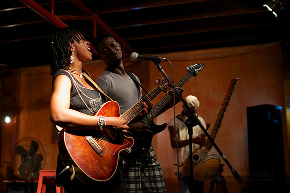 African music at Alliance Francaise in Dar es Salaam, Tanzania, featuring Maryse Ngalula and Elie Kamano