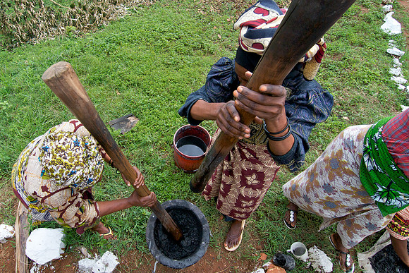 Legacy Foundation works with woman's project in Lushoto, Tanzania to develop alternative fuel from biomass, known as fuel briquettes. Photography by Peter Stanley, 2012.