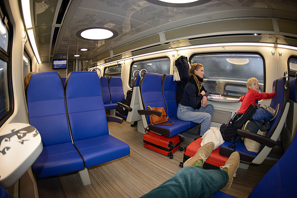 Last train arriving in Dordrecht, Netherlands