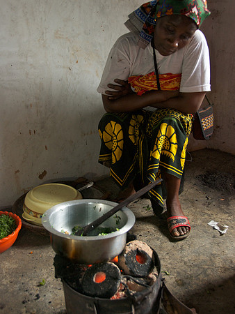 Legacy Foundation works with woman's project in Lushoto, Tanzania to develop alternative fuel from biomass, known as fuel briquettes. Photography by Peter Stanley, 2012.