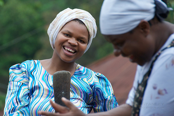 Legacy Foundation works with woman's project in Lushoto, Tanzania to develop alternative fuel from biomass, known as fuel briquettes. Photography by Peter Stanley, 2012.